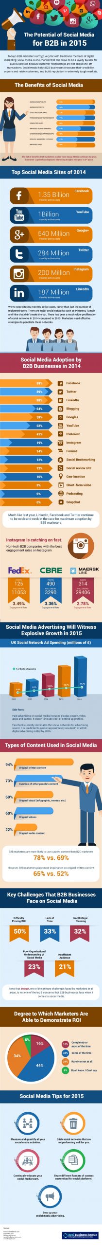 Infographie Réseaux Sociaux B2B-